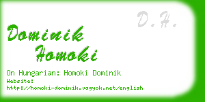 dominik homoki business card